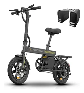 Honeywhale B20 Bicicleta Elétrica, 440w-35km-25km/h-120kg, Scooter Motor-Ebike-adulto-bike-autonomia-velocidade Máxima-carga-honey Whale-fat-dobravel, 14 Aro, Freios A Disco Dianteiros E Traseiros