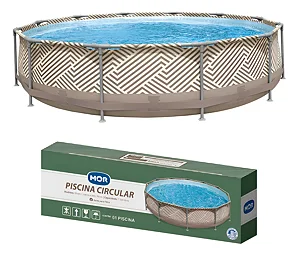 Piscina Redonda Estrutural Pvc 7200 Litros 3.66 Metros Mor