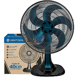 Ventisol Turbo 6 pás VOM50 De mesa Azul