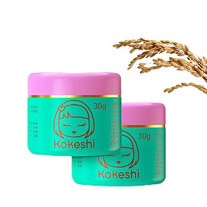 Super Kit 2 Creme Facial Pele de Porcelana Kokeshi Milagre do arroz 30g