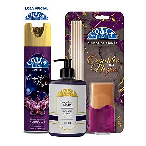 Kit Coala Aerossol + Sabonete + Difusor de Aromas - Orquídea Negra