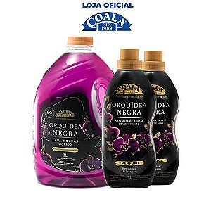 Kit Coala Laundry 1 Lava Roupas 3L + 2 Amaciante - Orquídea Negra