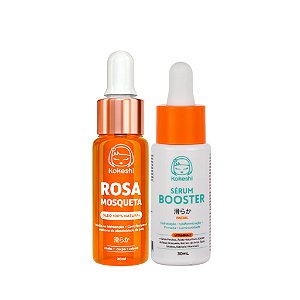 Kit Kokeshi Sérum Vitamina C + Óleo Rosa Mosqueta 100% Puro