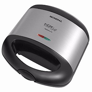 Sanduicheira Grill Mondial Premium Inox Grill S-07 Preta/Prata - 127 V