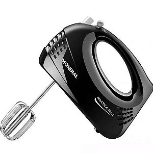 Batedeira Mondial Portátil Preta Prática Hand B-36 com 3 Velocidades 350w - 127V