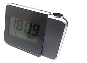 Relógio Digital Mesa Projetor Alarme Termômetro Calendário