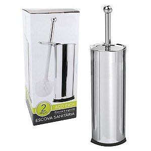 ESCOVA PARA VASO SANITÁRIO COM SUPORTE EM INOX