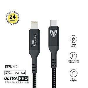 Cabo UltraPro PD 27 W TIPO C / IPHONE - GOLD PROTECTION