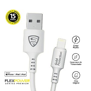 Cabo Flex Power Fast Charging USB - A /  IPHONE - GOLD PROTECTION