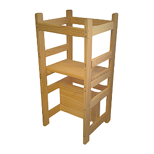 Torre De Aprendizagem Montessori Montada 4x1 Resistente e Segura