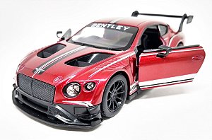 Bentley Continental GT3  Vinho - Escala 1/38 - 12 CM