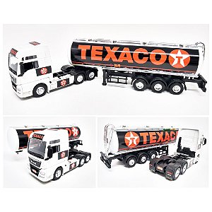 MAN TGX TEXACO  - ESCALA 1/64 + CARRETA (ESCALA 1/68) = 25 CM