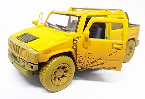 Hummer H2 SUT 2005  Amarelo - ESCALA 1/40 - 12 CM