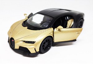 Bugatti Chiron Supersport Dourado - Escala 1/38 12 CM