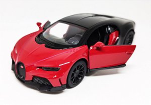 Bugatti Chiron Supersport Vermelho - Escala 1/38 12 CM