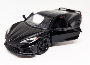 Chevrolet Corvette C8 2021  Preto - Escala 1/36 12 CM