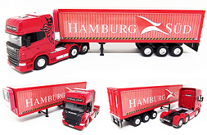 SCANIA HIGHLINE + CONTÊINER SUD  - ESCALA 1/64 (25 CM)