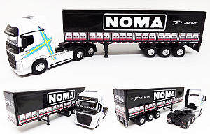 VOLVO FH500 BRANCO + CARRETA  NOMA - ESCALA 1/64 (25 CM)