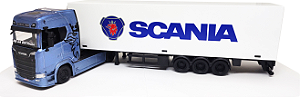 Caminhão Scania + Contêiner Refrigerado 1/43 39 Cm Burago