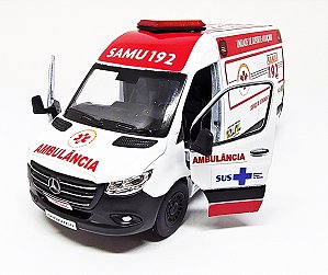 Mercedes Benz Sprinter Samu Ambulância - ESCALA 1/48 - 12 CM