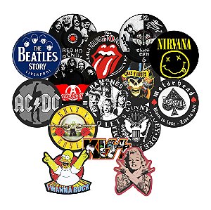 Adesivos Bandas de Rock - Vintage - Retrô