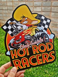 Placa Decorativa Hot Rod Racers