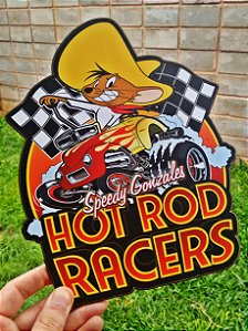 Placa Decorativa Hot Rod Racers
