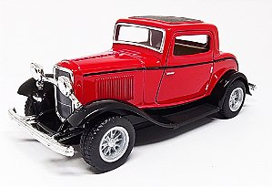 Ford 3 Window 1932 Coupé Vermelho - Escala 1/32 - 12 CM