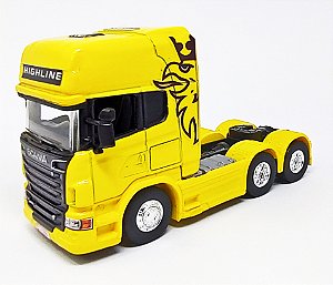 Scania V8 R730  Amarela - Escala 1/64