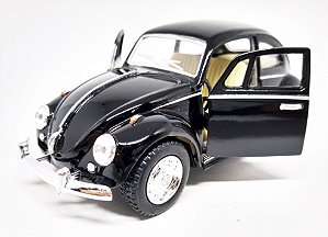 Volkswagen Fusca Preto  - Escala 1/32 - 13 CM