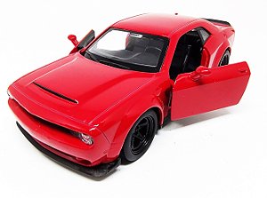 Dodge Challenger SRT Demon Vermelho - Escala 1/32 12 CM