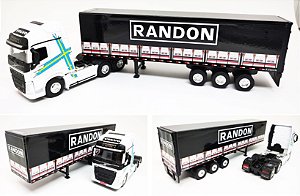 VOLVO FH500 + CARRETA  PERSONALIZADA - ESCALA 1/64 (25 CM)