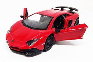 Lamborghini Aventador Vermelho - Escala 1/36 12 CM