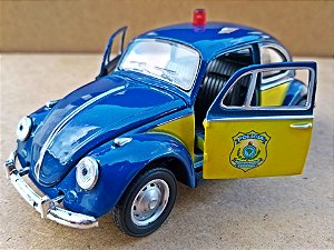 Volkswagen Fusca Polícia Rodoviária - Escala 1/32 - 12 CM