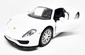 Porsche 918 Spyder Branco - Escala 1/36 13 CM