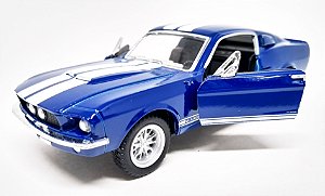 Shelby GT 500 1967 Azul - Escala 1/38- 13 CM