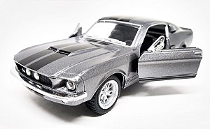 Shelby GT 500 1967 Prata- Escala 1/38- 13 CM