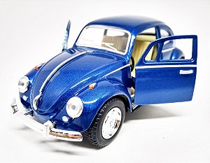 Volkswagen Fusca Azul Escuro - Escala 1/32 - 13 CM