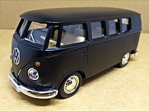Volkswagen Kombi 1962 Preto Fosco - Escala 1/32 - 13 CM
