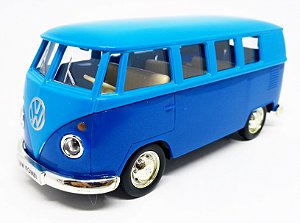 Volkswagen Kombi 1962 Azul/Azul Escuro - Escala 1/32 - 13 CM