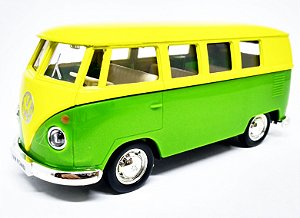 Volkswagen Kombi 1962 Amarelo/Verde - Escala 1/32 - 13 CM
