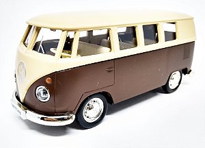 Volkswagen Kombi 1962 Bege/Marrom - Escala 1/32 - 13 CM