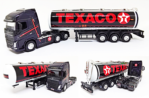 VOLVO FH500  TEXACO  - ESCALA 1/64 + CARRETA (ESCALA 1/64) = 25 CM