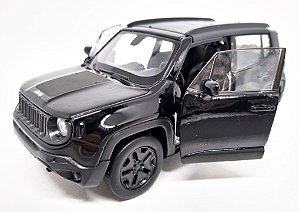 Jeep Renegade 2017 Preto- Escala 1/32 12 CM