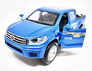 Toyota Hilux 4x4 Azul - Escala 1/38 13 CM