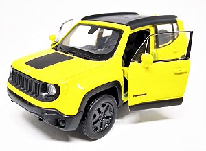 Jeep Renegade 2017 Amarelo - Escala 1/32 12 CM