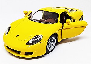 Porsche Carrera GT Amarelo - Escala 1/36 12 CM