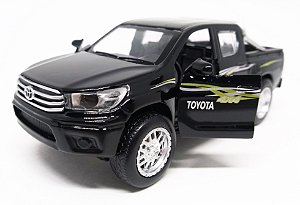 Toyota Hilux 4x4 Preta - Escala 1/38 13 CM