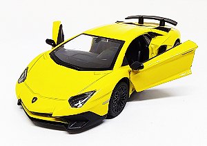 Lamborghini Aventador Amarelo - Escala 1/36 12 CM