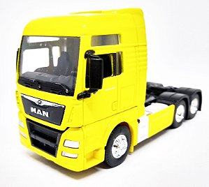 MAN TGX Trucado Amarelo - Escala 1/64 - 11 CM